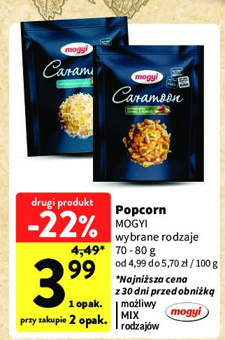 Popcorn karmelowy Mogyi promocja