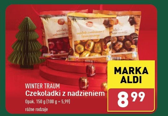 Czekoladowe baryłki z amaretto Wintertraum promocja w Aldi