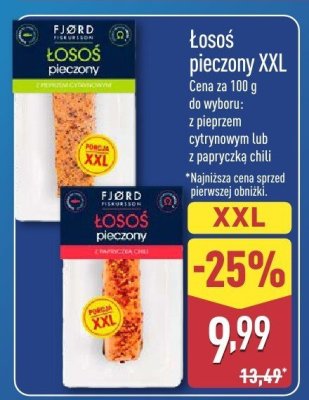 Łosoś pieczony XXL z papryczką chili promocja w Aldi