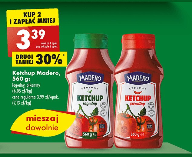 Ketchup łagodny Madero promocja