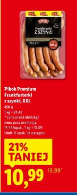Frankfurterki z szynki, XXL promocja w Lidl