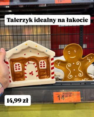 Talerz dekoracyjny świąteczny promocja w Biedronka