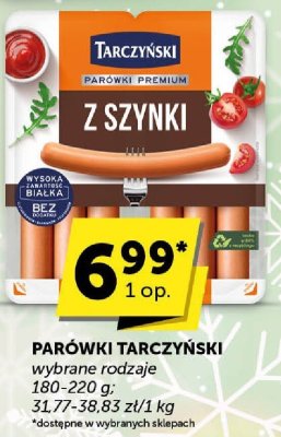 Parówki Tarczyński wybrane rodzaje 180-220 g promocja w Euro Sklep