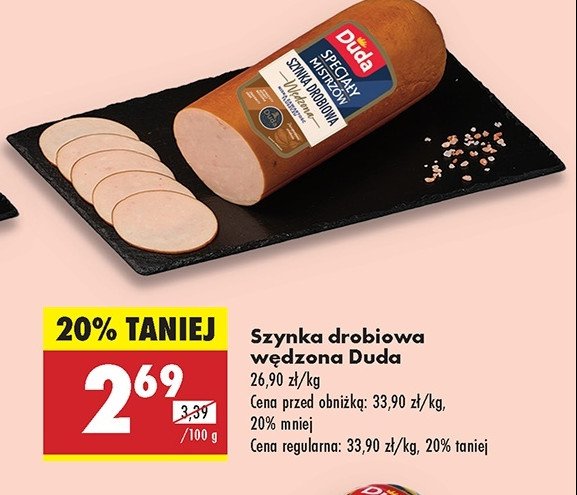 Szynka z piersi drobiowo - wieprzowa Silesia duda promocja w Biedronka