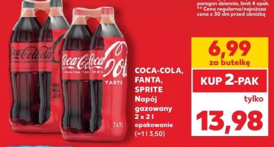 Napój gazowany Coca-Cola 2 x 2l promocja w Kaufland