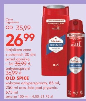 Antyperspirant OLD SPICE wybrane antyperspiranty, 85 ml, żel pod prysznic, 675 ml promocja w Super-Pharm