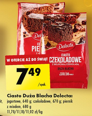 Ciasto jogurtowe Delecta promocja w Biedronka