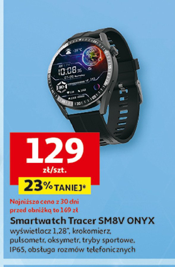 Smartwatch sm8v onyx Tracer promocja