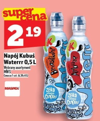 Napój Kubuś Waterrr 0,5L promocja w TOPAZ