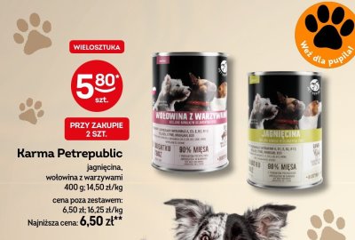 Karma Petrepublic jagnięcina 400g promocja w Żabka
