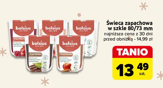 Świeca w szkle 80/73 granat Bolsius true scents promocja