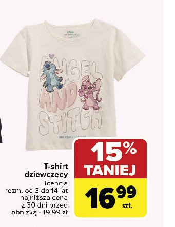 T-shirt stitch 3-14 lat promocja w Carrefour