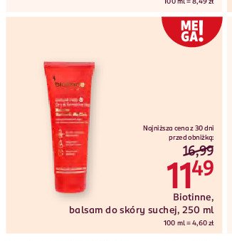 Balsam do ciała do skóry suchej i wrażliwej Biotinne promocja