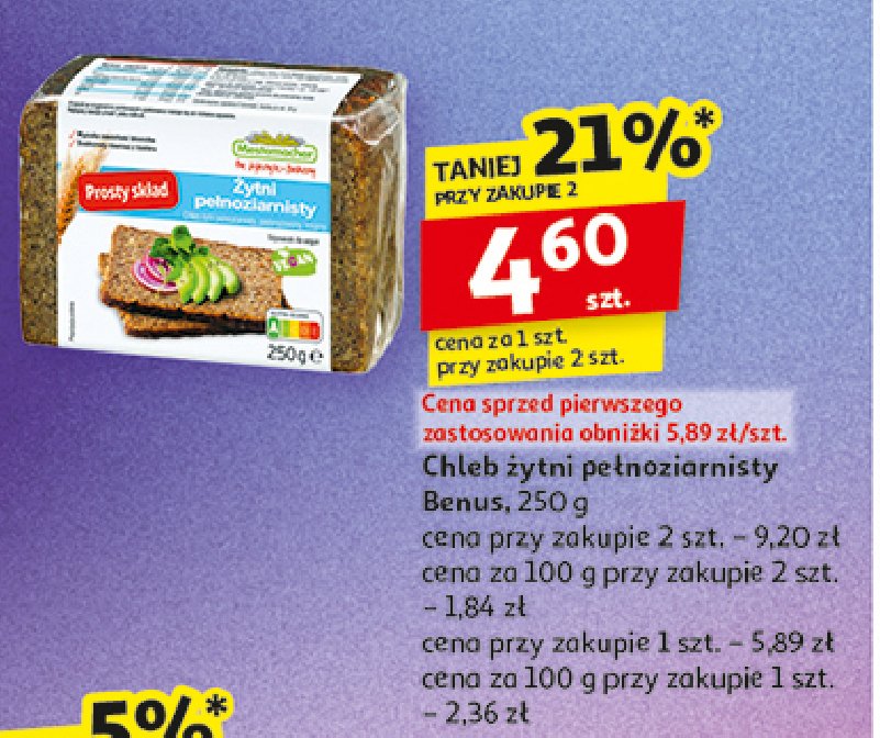 Chleb żytni pełnoziarnisty Mestemacher promocja w Supeco