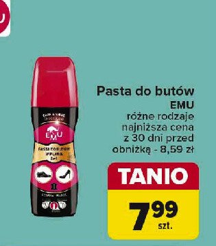 Pasta do butów w płynie czarna EMU promocja