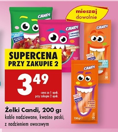 biedronka żelki nadziane oranżadki Candi promocja