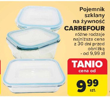 Pojemnik szklany na żywność Carrefour promocja w Carrefour Market