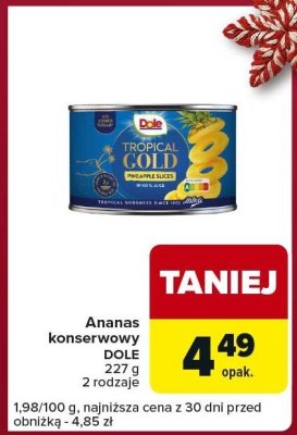 Ananas konserwowy DOLE promocja w Carrefour Express