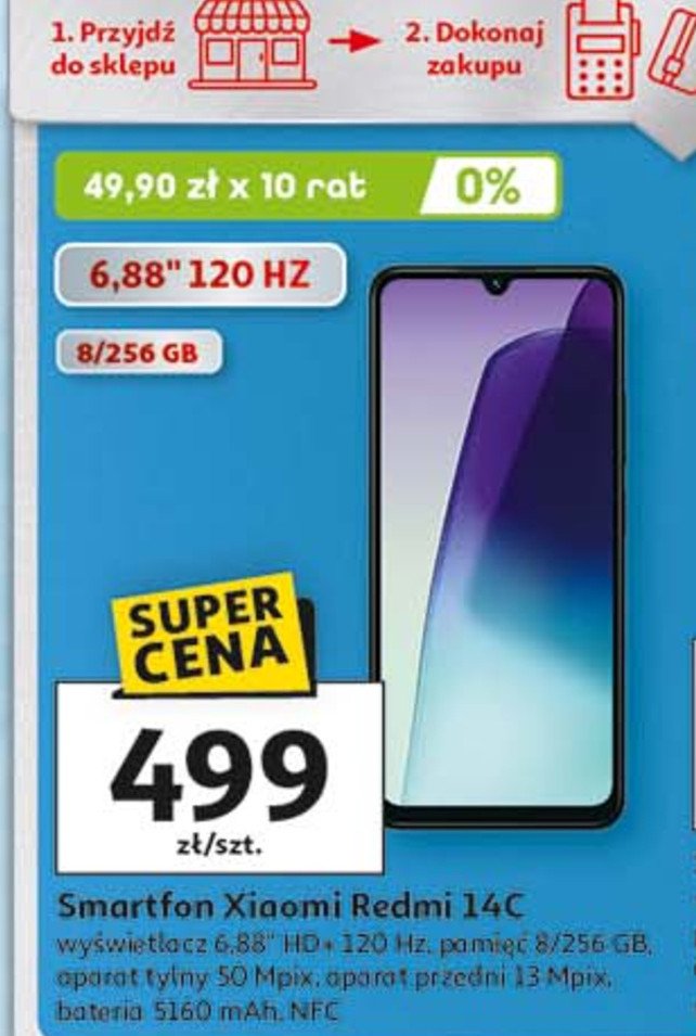 Smartfon redmi 14c Xiaomi promocja w Auchan