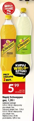 Napój Schweppes gaz, 1,35 l promocja w Twój Market