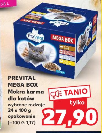 Karma dla kota drób + cielęcina + królik + wołowina Prevital promocja