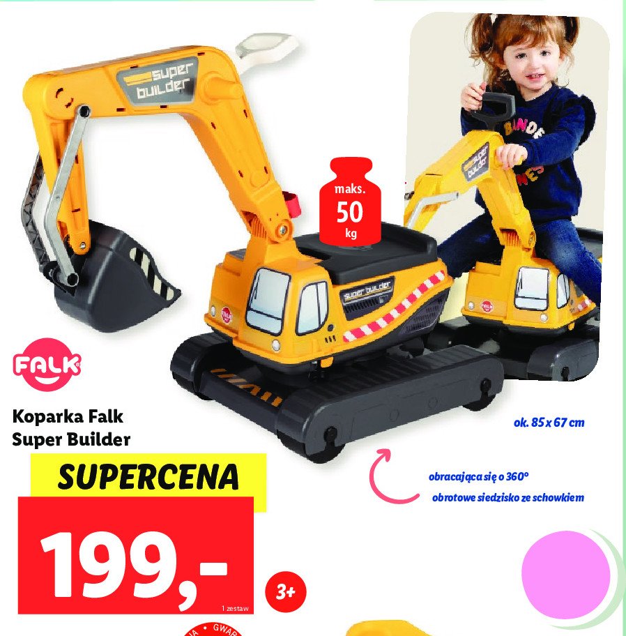 Koparka super builder Falk promocja