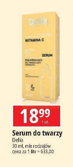 Serum do twarzy z witaminą c 87% Delia promocja w Leclerc