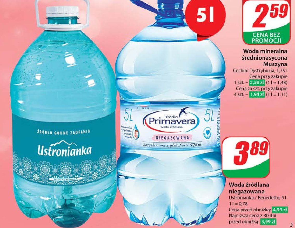 Woda niegazowana Ustronianka promocja