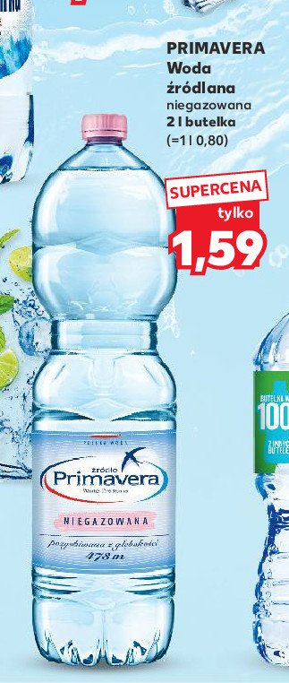 Woda niegazowana Primavera promocja w Kaufland