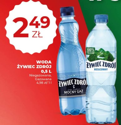 Woda Żywiec Zdrój 0,5 l niegazowana promocja w Duży Ben