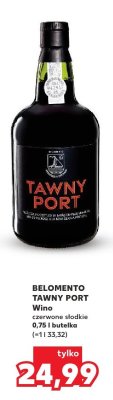 Wino BELOMENTO TAWNY PORT czerwone słodkie promocja w Kaufland