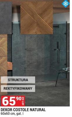 DEKOR COSTOLE NATURAL 60x60 cm promocja w Merkury Market