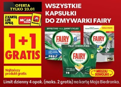 Kapsułki do zmywarki Fairy promocja w Biedronka