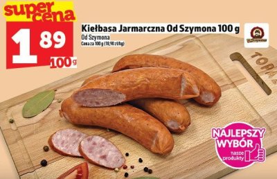 Kiełbasa Kiełbasa Jarmarczna Od Szymona 100 g promocja w TOPAZ