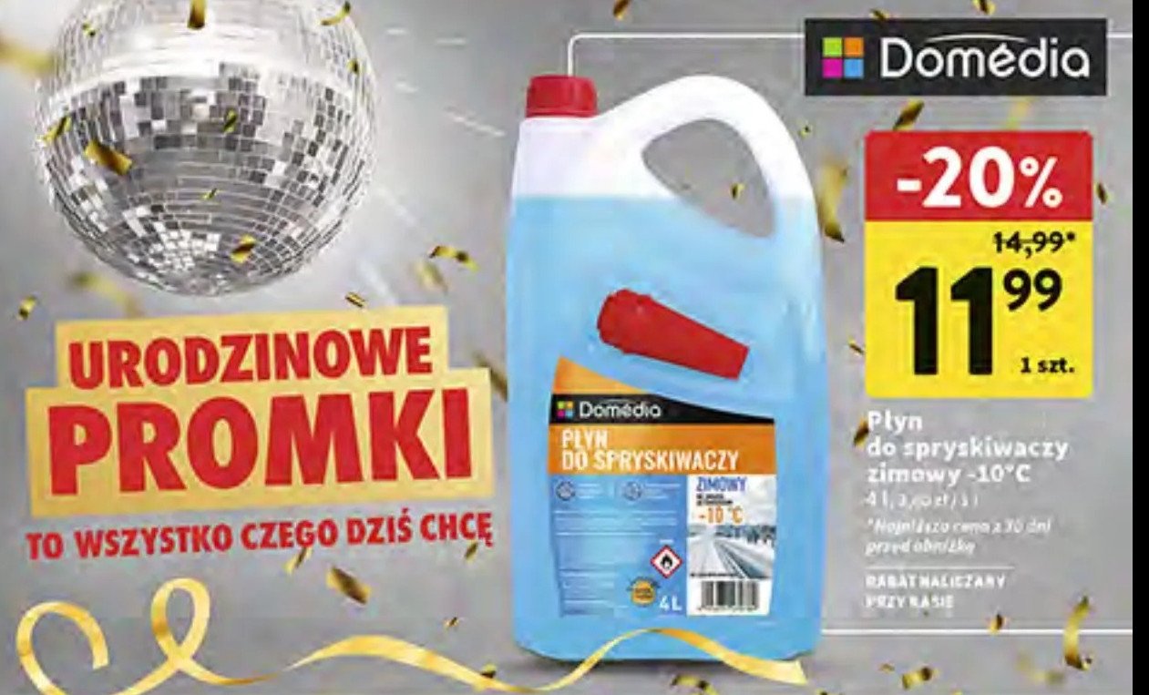 Płyn do spryskiwaczy zimowy DOMEDIA promocja