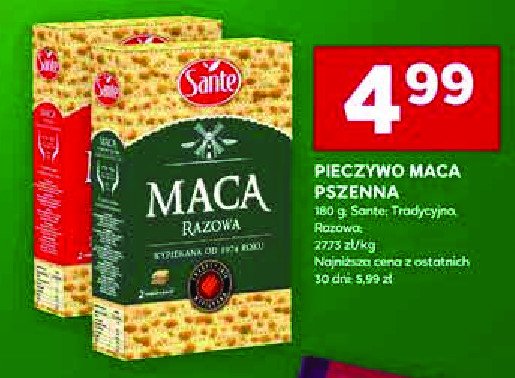 Maca pszenna Sante promocja