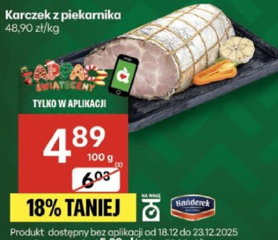 Karczek z piekarnika Haubderek promocja w Delikatesy Centrum