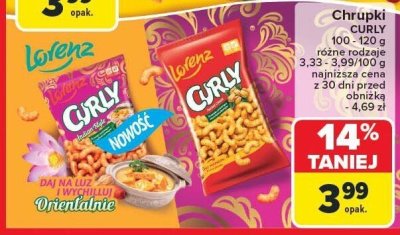 Chrupki Curly Lorenz promocja w Carrefour