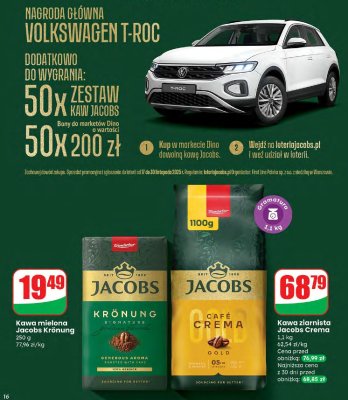 Kawa mielona Jacobs Krönung promocja w Dino