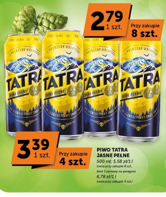 Piwo Tatra Jasne Pełne 500ml promocja