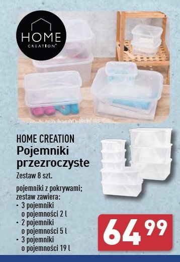 Pojemniki przezroczyste Home creation promocja