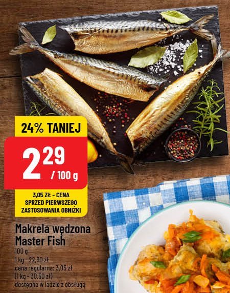 Makrela wędzona Master fish promocja w POLOmarket