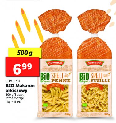 Makaron orkiszowy fusilli bio Combino promocja