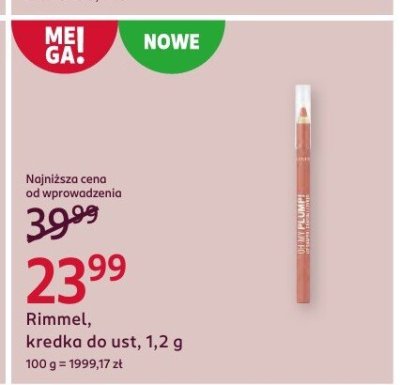Kredka do ust Rimmel promocja w Rossmann