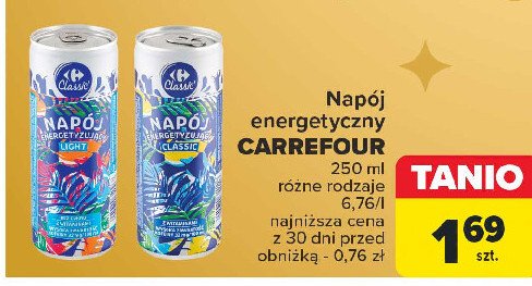 Napój energetyzujący Carrefour promocja w Carrefour Market