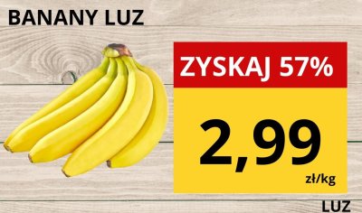 Banany luz promocja w Supeco