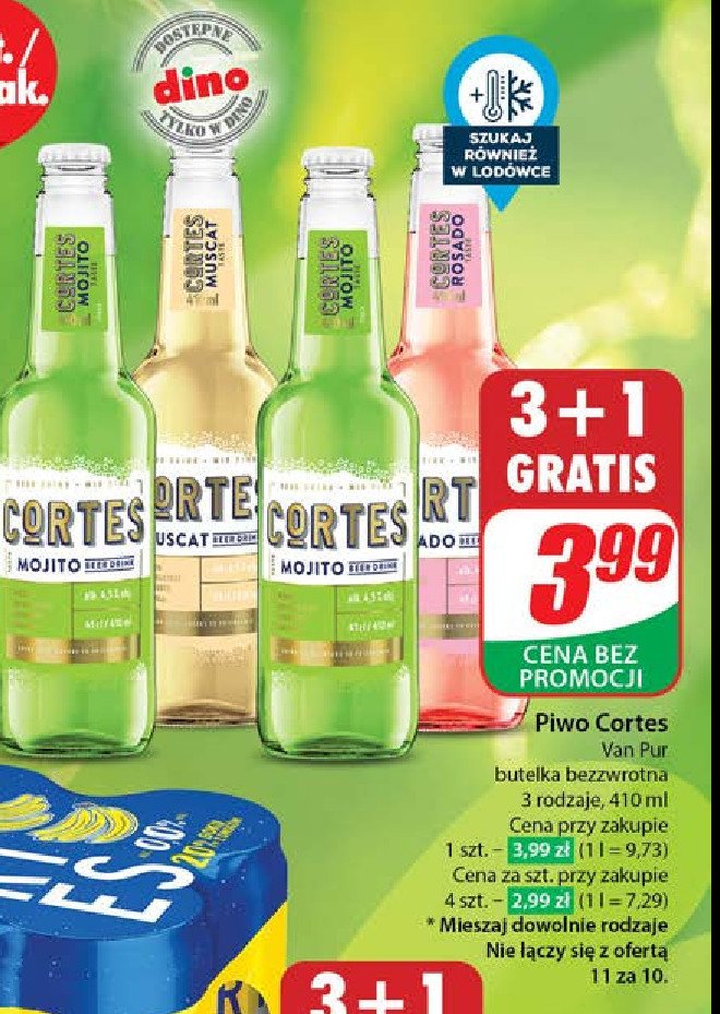 Piwo CORTES MOJITO promocja w Dino