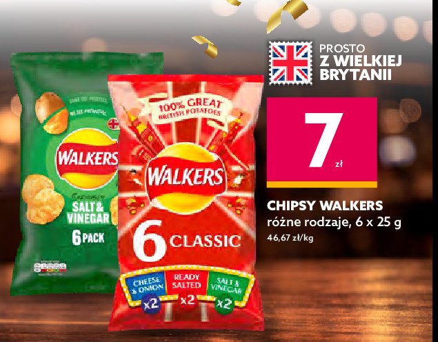 Chipsy classic WALKERS FRITO LAY WALKERS promocja