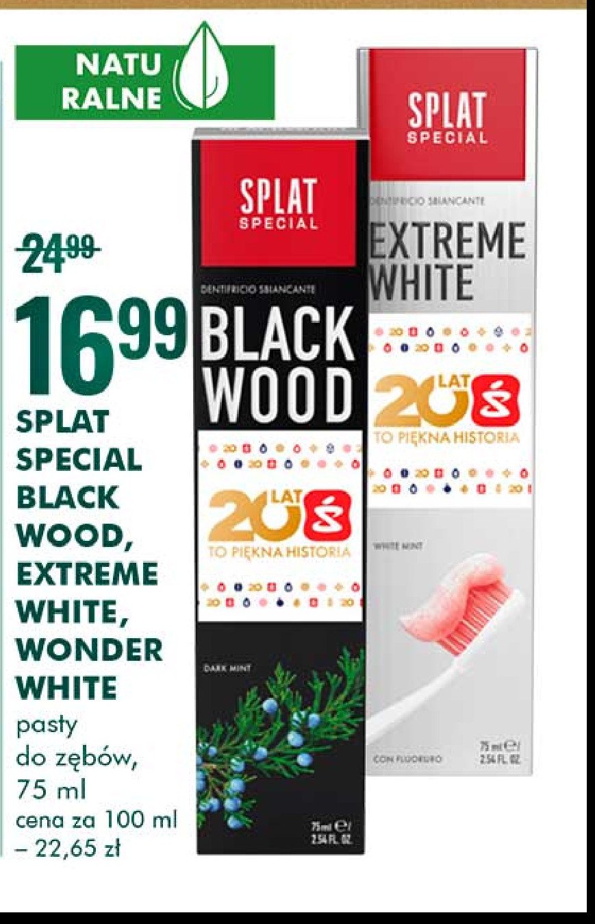 Pasta do zębów extreme white Splat special promocja