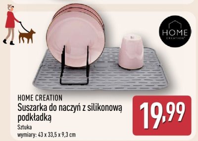 Suszarka do naczyń z silikonową podkładką HOME CREATION promocja w Aldi